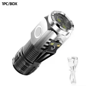 Mini Lanterna Tática LED Recarregável USB Ultra Potente