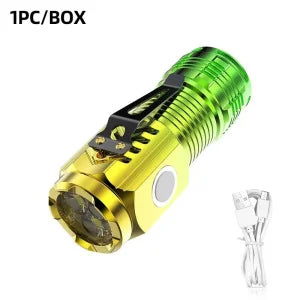 Mini Lanterna Tática LED Recarregável USB Ultra Potente
