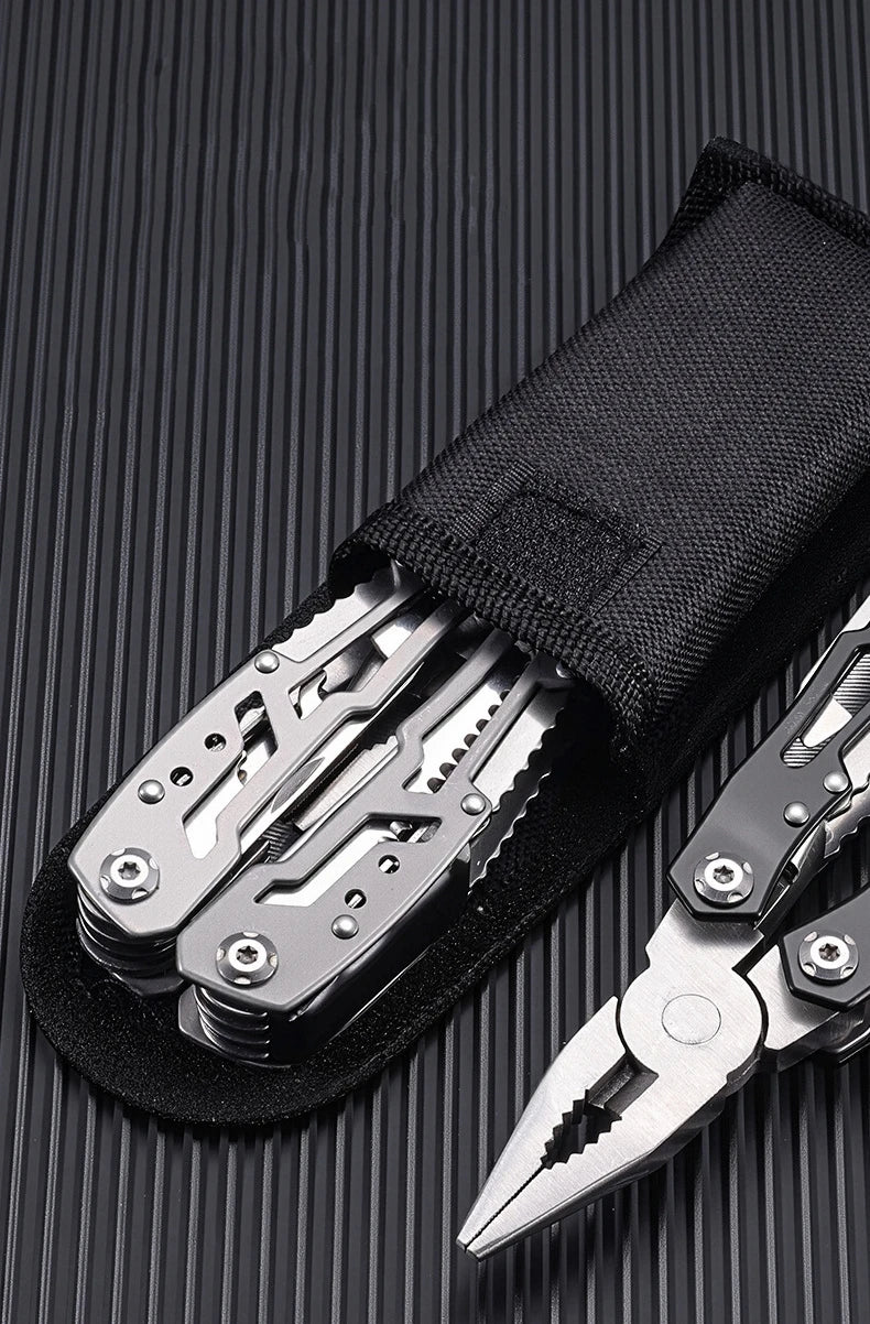 Mini Alicate de Bolso Dobrável Multiferramenta com Faca