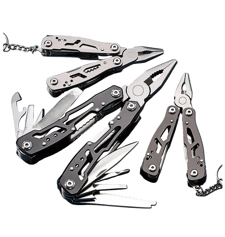 Mini Alicate de Bolso Dobrável Multiferramenta com Faca